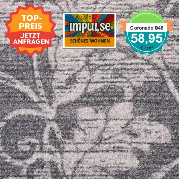 Alt-Text: Farb- und Strukturmuster von Girloon Coronado 046 – strapazierfähiger Objektvelours